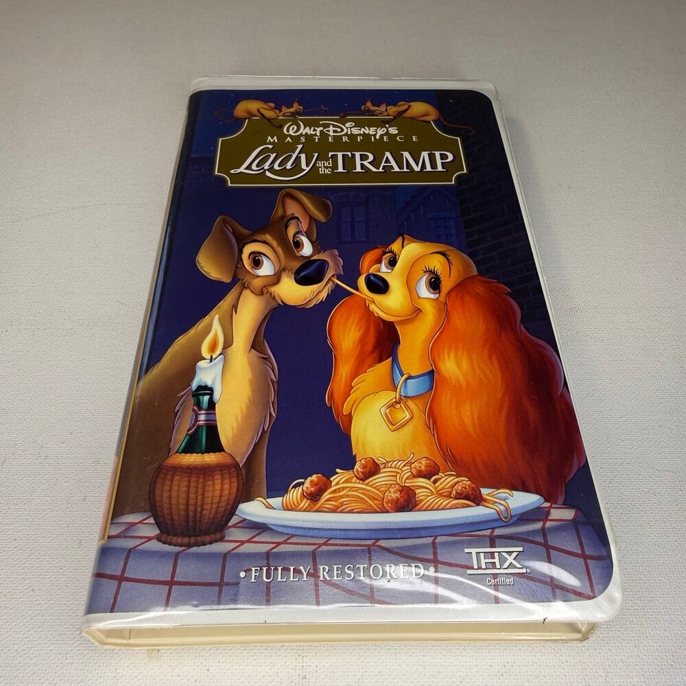 Walt Disney Lady and the Tramp VHS 1998 Masterpiece THX Clamshell